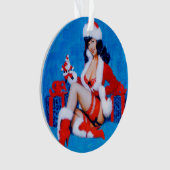 Weihnachtsgeschenk Button Up Girl Ornament (Vorderseite)