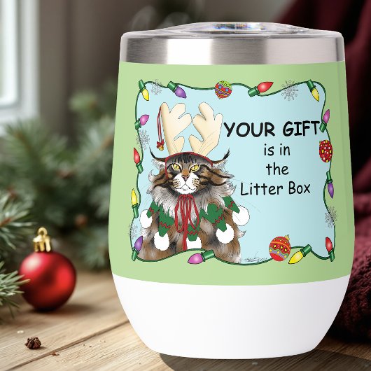 Weihnachtsgeschenk Cat Green Funny