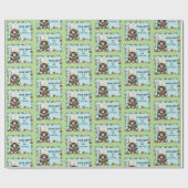 Weihnachtsgeschenk Cat Green Funny Geschenkpapier (Flach)