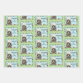 Weihnachtsgeschenk Cat Green Funny Geschenkpapier Set (Vorderseite 3)