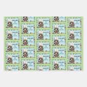 Weihnachtsgeschenk Cat Green Funny Geschenkpapier Set (Vorderseite 2)