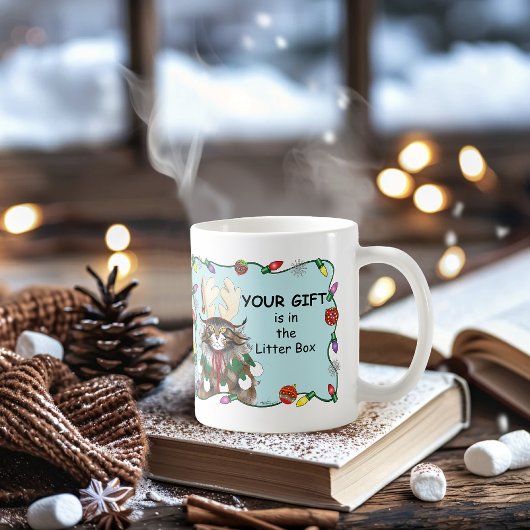 Weihnachtsgeschenk Cat Green Funny Kaffeetasse