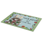 Weihnachtsgeschenk Cat Green Funny Schneidebrett (Ecke)