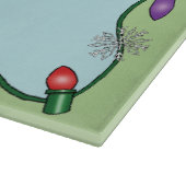 Weihnachtsgeschenk Cat Green Funny Schneidebrett (Ecke)