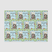 Weihnachtsgeschenk Cat Green Funny Seidenpapier (Vorderseite)