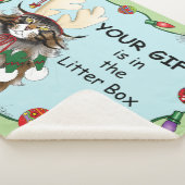Weihnachtsgeschenk Cat Green Funny Sherpadecke (3/4)