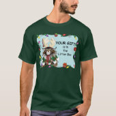 Weihnachtsgeschenk Cat Green Funny T-Shirt (Vorderseite)