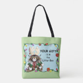 Weihnachtsgeschenk Cat Green Funny Tasche (Rückseite)