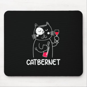 Weihnachtsgeschenk Catbernet Wine Drinker Mousepad