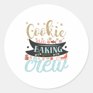 Weihnachtsgeschenk Cookie Baking Crew Runder Aufkleber