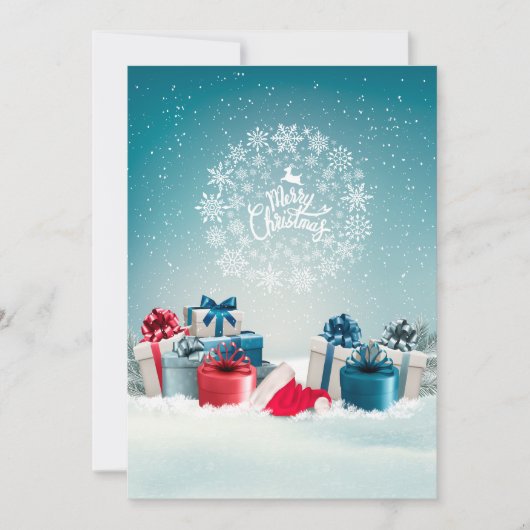 Weihnachtsgeschenk Dankeskarte (Vorderseite)
