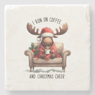 Weihnachtsgeschenk, das ich auf Kaffee laufe Steinuntersetzer