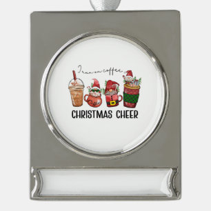 Weihnachtsgeschenk, das ich auf Kaffee Weihnachten Banner-Ornament Silber