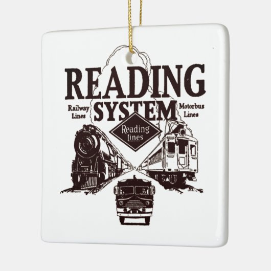Weihnachtsgeschenk der Eisenbahn Keramikornament (Links)
