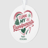 Weihnachtsgeschenk der Großeltern Ornament (Vorderseite)