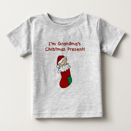 Weihnachtsgeschenk der Großmutter Baby T-shirt (Vorderseite)