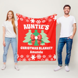 Weihnachtsgeschenk der personalisierten Tante Fleecedecke