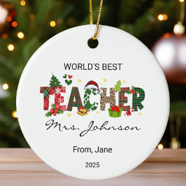 Weihnachtsgeschenk der personalisierten Welt Keramik Ornament