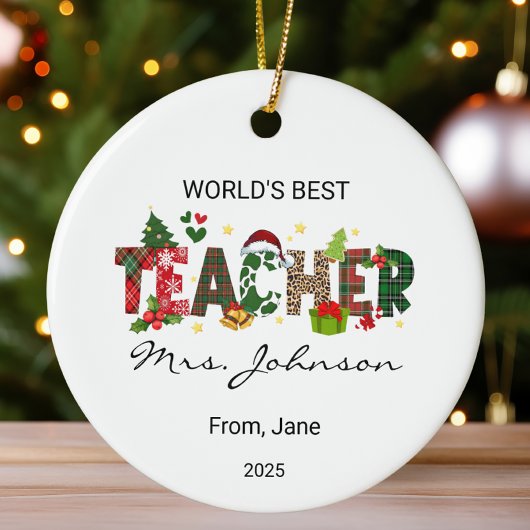Weihnachtsgeschenk der personalisierten Welt Keramik Ornament