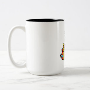 Weihnachtsgeschenk des Eisbären Zweifarbige Tasse