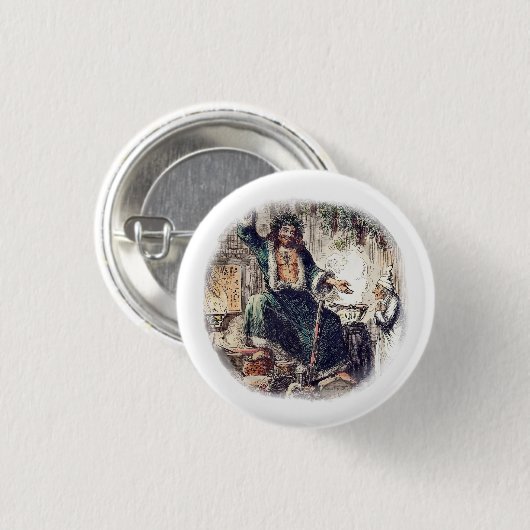 Weihnachtsgeschenk des Geistes mit Scrooge Button (Vorne & Hinten)