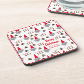 Weihnachtsgeschenk des Roten Unternehmens für Kund Getränkeuntersetzer (Linke Seite)