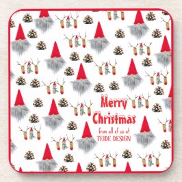 Weihnachtsgeschenk des Roten Unternehmens für Kund Getränkeuntersetzer