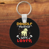 Weihnachtsgeschenk | Doodle Dog Mutter und Weide Schlüsselanhänger (Vorderseite)