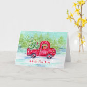 Weihnachtsgeschenk Eingeschlossen Red Truck Grußka Karte (Gelbe Blume)