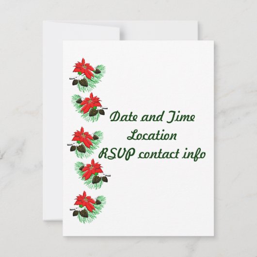 Weihnachtsgeschenk Einladung (Rückseite)