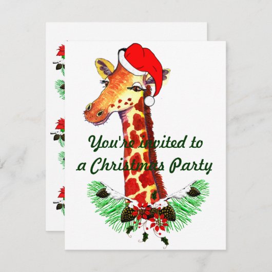 Weihnachtsgeschenk Einladung (Vorne/Hinten)