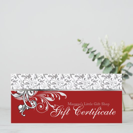 Weihnachtsgeschenk-Einzelhandel Blumenrot 2 (Stehend Vorderseite)