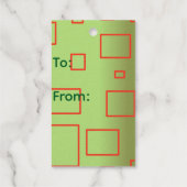 Weihnachtsgeschenk Elegant Festive Geometric Geschenkanhänger (Rückseite)