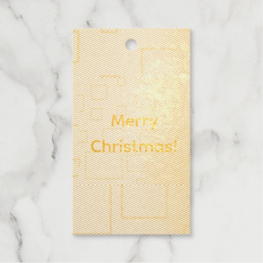 Weihnachtsgeschenk Elegant Festive Geometric Geschenkanhänger (Vorderseite)