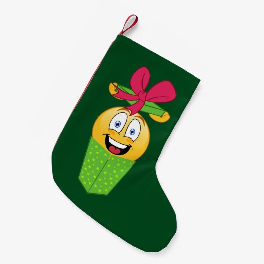 Weihnachtsgeschenk Emoji Strumpf Kleiner Weihnachtsstrumpf (Vorderansicht (hängend))