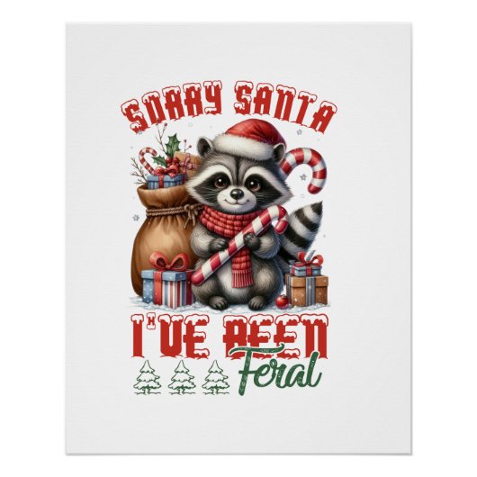Weihnachtsgeschenk Entschuldigung Weihnachtsmann Poster (Vorderseite)