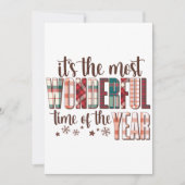 Weihnachtsgeschenk Es ist die wunderbarste Zeit de Einladung (Vorderseite)