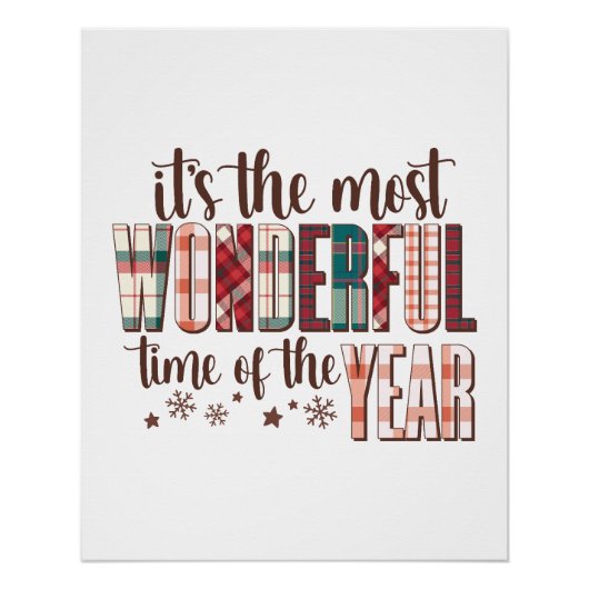 Weihnachtsgeschenk Es ist die wunderbarste Zeit de Poster (Vorderseite)