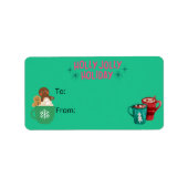 Weihnachtsgeschenk Etikett Decal Gingerbreadman Adressaufkleber (Vorne)