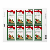 Weihnachtsgeschenk-Etikett für Brotsäcke (Vorne)