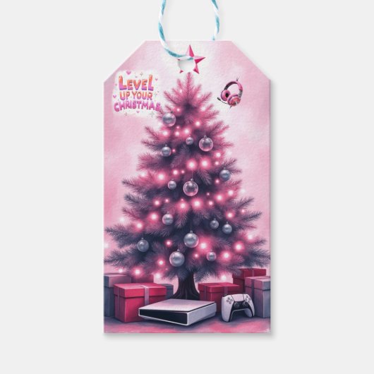 Weihnachtsgeschenk-Etikett für Gamer Geschenkanhänger (Vorderseite)