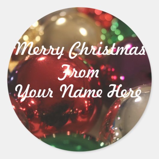 Weihnachtsgeschenk Etikett Runder Aufkleber (Vorderseite)
