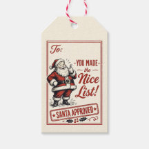 Weihnachtsgeschenk-Etiketten von Santa genehmigt