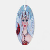 Weihnachtsgeschenk Fairy by Renee Lavoie Ornament Aus Metall (Vorderseite links)