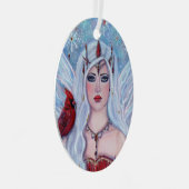Weihnachtsgeschenk Fairy by Renee Lavoie Ornament Aus Metall (Vorderseite Rechts)