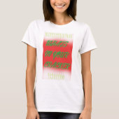 Weihnachtsgeschenk Farben rot weiß grün mit Text T-Shirt (Vorderseite)