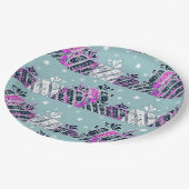 Weihnachtsgeschenk farbenfroh pappteller (Schrägansicht)