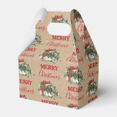 Weihnachtsgeschenk Feiertag Holly Berries Kraft Geschenkschachtel (Rückseite)