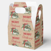 Weihnachtsgeschenk Feiertag Holly Berries Kraft Geschenkschachtel (Geöffnet)