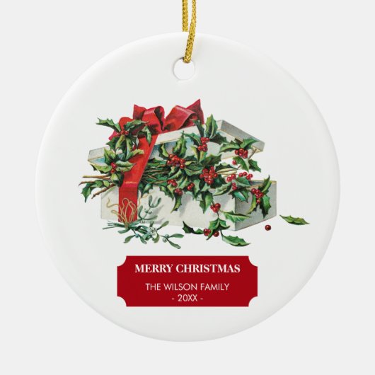 Weihnachtsgeschenk Feiertag Keramik Ornament (Vorne)